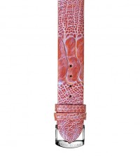 Pink Metallic Ostrich Strap