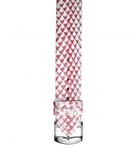 Silver, White & Pink Snake Strap