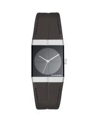 Jacob Jensen Icon Stainless Steel Black Dial Leather Band Women's Watch 240
