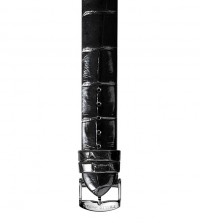 Shiny Black Alligator Strap