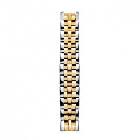 5 Link Two Tone Yellow Gold Plated & Steel Bracelet