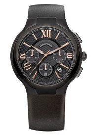 Philip Stein Black Classic Round Chronograph Men's Watch
