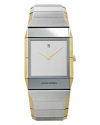 Jacob Jensen Sapphire Two Tone Stainless Steel Silver Dial Men's Watch 553