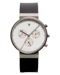 Jacob Jensen Chronograph Titanium White Dial Men's Watch 601