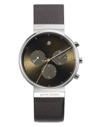 Jacob Jensen Chronograph Titanium Brown Dial Men's Watch 604
