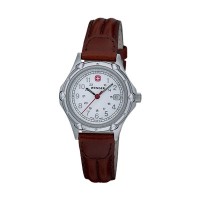 Wenger Standard Issue Ladies White Dial Brown Leater Strap 70200