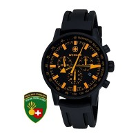 Wenger Swiss Raid Commando Black & Orange Dial Rubber Strap 70893