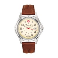 Wenger Standard Issue XL Eggshell Dial Brown Leater Strap 73113