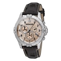 Wenger Squadron Chrono Copper Dial Brown Leater Strap 77052