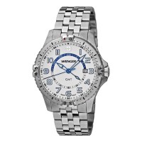 Wenger Squadron GMT White Dial Stainless Steel Bracelet 77079