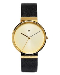 Jacob Jensen Dimension Gold Tone Stainless Steel Gold Dial Men's Watch 845