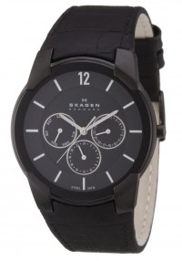 Skagen Steel Black Leather