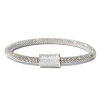 Rhodium plated 925 silver bracelet br-rif01z