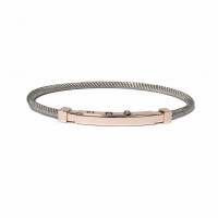 750‰ ROSE GOLD CLASP ON A NATURAL STEEL STRAP br-rialto10eo