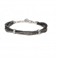 SHADES OF BLACK MULTISTRAND BRACELET br-diva05a
