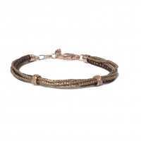 SHADES OF BROWN MULTISTRAND BRACELET br-diva06a