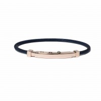 750‰ ROSE GOLD CLASP ON A PVD BLUE STEEL STRAP br-rialto13eo