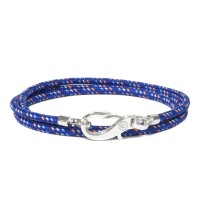 BLUE CORD BRACELET/925 SILVER SNAP HOOK BR-OCE02x3MR