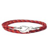 RED CORD BRACELET/925 SILVER SNAP HOOK BR-OCE03x3MR