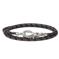 BLACK CORD BRACELET/925 SILVER SNAP HOOK BR-OCE04x3MR