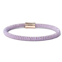 Lilac rubber & silver bracelet br-rif07ko
