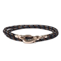 BLACK CORD BRACELET/925 SILVER SNAP HOOK BR-OCE04x3MO