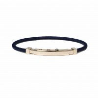 750‰ YELLOW GOLD CLASP ON A BLUE POLYESTER STRAP br-rialto04ey
