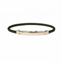 750‰ YELLOW GOLD CLASP ON A GREEN POLYESTER STRAP br-rialto05ey