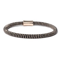 Titanium rubber & silver bracelet br-rif06ko