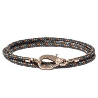 GREY CORD BRACELET/925 SILVER SNAP HOOK BR-OCE06x3MO