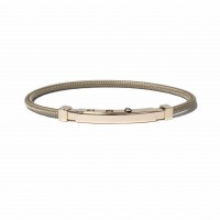 750‰ YELLOW GOLD CLASP ON A BEIGE POLYESTER STRAP br-rialto06ey
