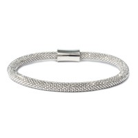 Rhodium plated 925 silver bracelet br-rif01r