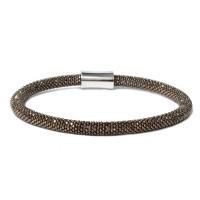 Brown plated 925 silver bracelet br-rif04r