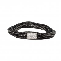 SHADES OF BLACK MULTISTRAND BRACELET br-diva05z