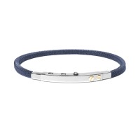 Blue steel bangle/two 18k gold screws br-atla18a