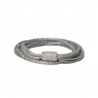 RHODIUM COLOUR MULTISTRAND BRACELET br-diva01z