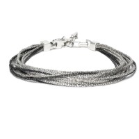 925 silver bracelet rhodium & black rhodium plated br-inca03r