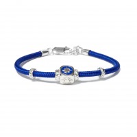BLUE CORD BRACELET/925 SILVER ELEMENT/ENAMEL BR-OCE08C1GR
