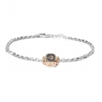 925 SILVER BRACELET/GREY ENAMEL BR-OCE51GO