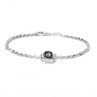 925 SILVER BRACELET/BLACK ENAMEL BR-OCE51NR