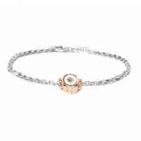 925 SILVER BRACELET/WHITE ENAMEL BR-OCE51WO