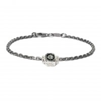 925 SILVER BLACK BRACELET/BLACK ENAMEL BR-OCE53NR
