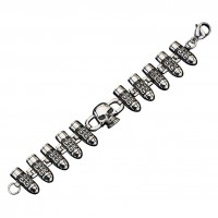 Inox Bullets Bracelet With Skulls