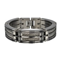 Inox Men's Big Cable Chunky Polish Finished Bracelet