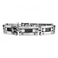 Inox Adjustable Matte Finished Cable Bracelet