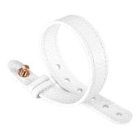 Philip Stein White Leather Strap For Rose Gold Icon