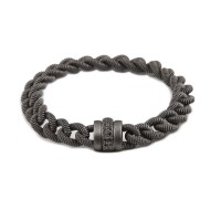 925 SILVER BRACELET - BLACK RHODIUM/DIAMONDS brag401uacb