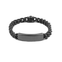 925 SILVER BRACELET - BLACK RHODIUM PLATED  brag403ub