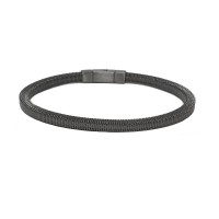 925 SILVER BANGLE - BLACK RHODIUM PLATED brag415ub
