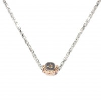 925 SILVER NECKLACE/GREY ENAMEL CL-OCE51gO